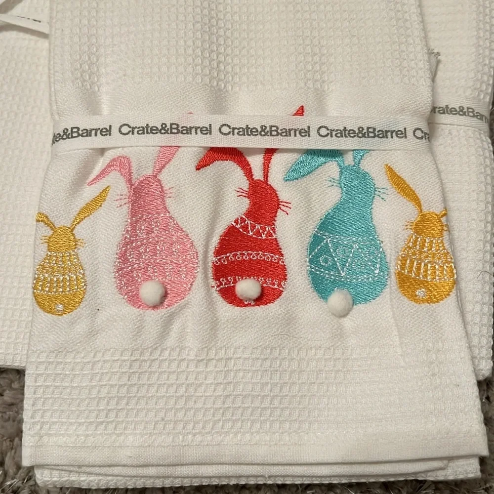 Crate&Barrel Bunny Bottoms Dish towels - 1 set left